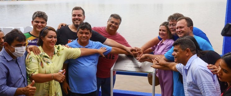 Flávio Dino inaugurou a obra de urbanização da Lagoa do Zé Feio, em São Domingos do Maranhão. (Foto: Gilson Teixeira)