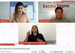 Mesa virtual intitulada “Educar e educar-se: uma tessitura de vozes”. (Foto: Divulgação)