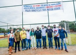 Flávio Dino durante a inauguração da Arenhinha