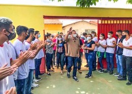 Vice-governador autorizou o início das obras de uma nova quadra poliesportiva na Escola Caminho do Futuro