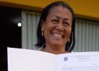 Dona Maria Joaquina diz que foi um sonho maravilhoso receber o titulo de propriedade